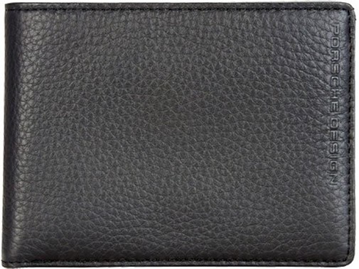 Schicker schwarzer Leder Geldbeutel Porsche Design Edles schwarzes Leder Portemonnaie