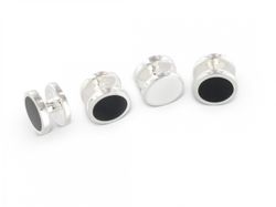 BROOKER Frackknöpfe / Smoking Knöpfe Silber Onyx