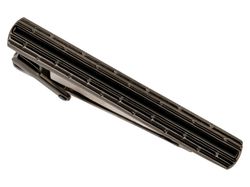 Owenqian Krawattenklammer - Blaues Muster Handgraviert