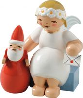 Margeritenengel mit Weihnachtsmann 634/70/29 von Wendt & Kühn