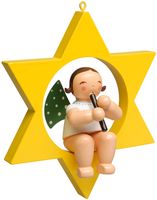 Engel mit Blockflöte, im Stern 650/70/42 von Wendt & Kühn