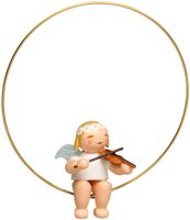 Christbaumengel im Ring, mit Geige 6308/2 von Wendt & Kühn