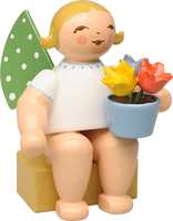 Kalenderfigur 2027 Engel mit Blumentopf von Wendt und Kühn Neuheit 2026