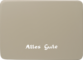 Beschriftete Sockelplatte, silbergrau, "Alles Gute" von Wendt und Kühn Neuheit 2026 Beschriftete Sockelplatte, silbergrau, "Alles Gute" von Wendt und Kühn Neuheit 2026