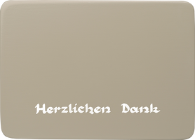 beschriftete Sockelplatte, silbergrau, "Herzlichen Dank" Wendt und Kühn Neuheit 2026
