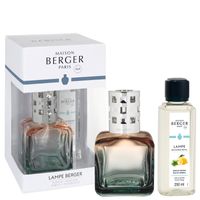 Lampe Berger Geschenkset Ice Cube Pfirsich/Grün - Zitronen Verbene