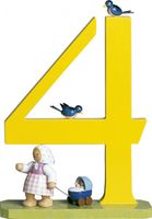 Zahl 4, Mädchen mit Kutsche 5330/4 von Wendt & Kühn