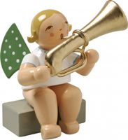 Engel mit Basstrompete, sitzend 650/28a von Wendt & Kühn
