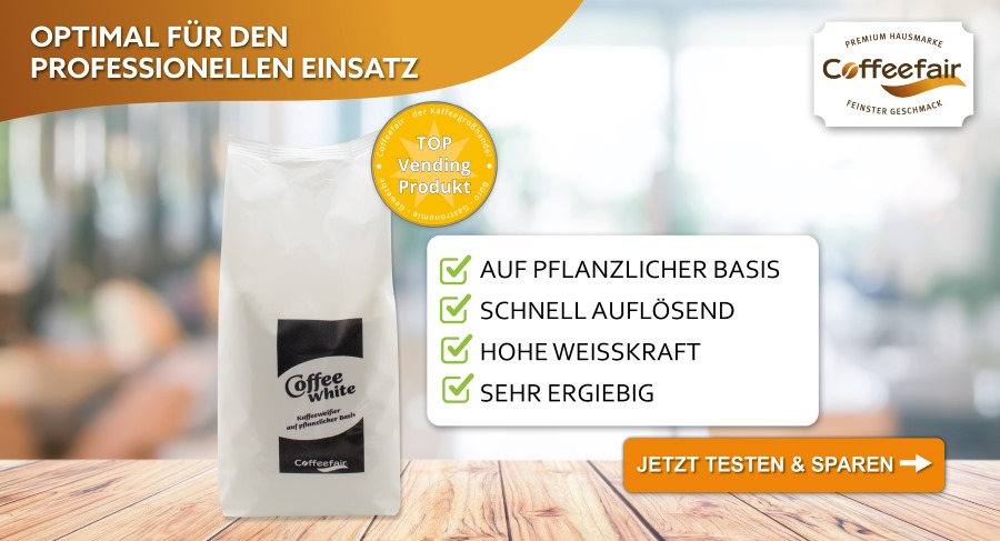 Coffeefair Coffeewhite Kaffeeweißer 1kg, rein pflanzlicher Kaffeeweisser