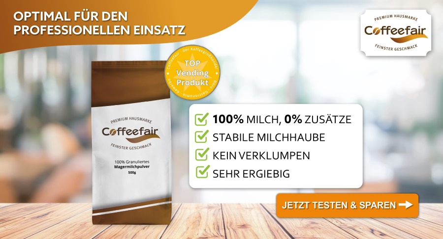 Coffeefair 100% granuliertes Magermilchpulver 500g, Topping Granulat