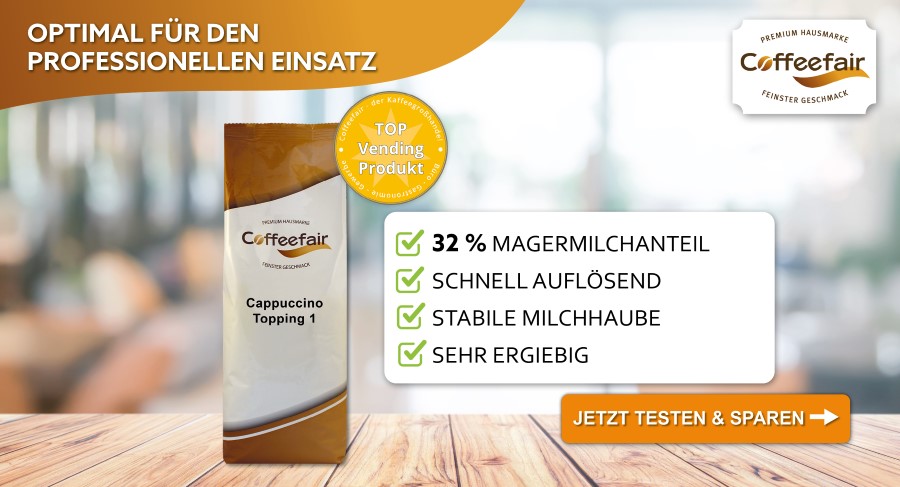 Coffeefair Cappuccino Topping 1 - 1kg Milchpulver Instant-Milch