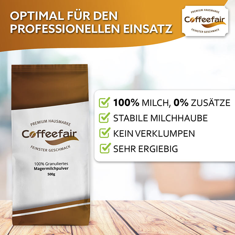 Coffeefair Magermilchpulver Vorteile
