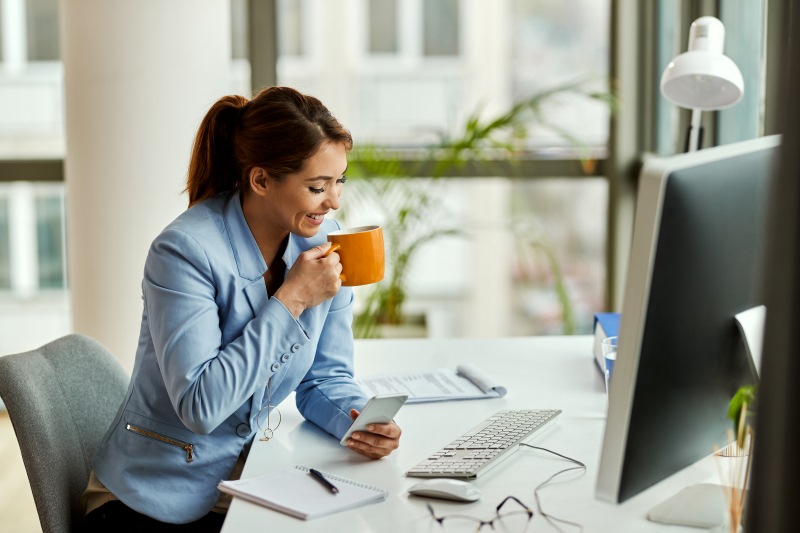 Espressobohnen Kaffee im Büro