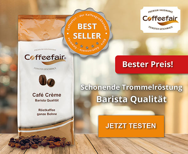 Coffeefair Cafe Creme 1kg ganze Kaffee Bohnen Barista Qualität, Kaffeebohnen & Espressobohnen Coffeefair Eigenmarke