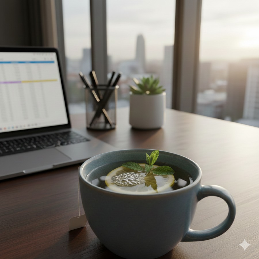 Pure Tea Tee in Büro