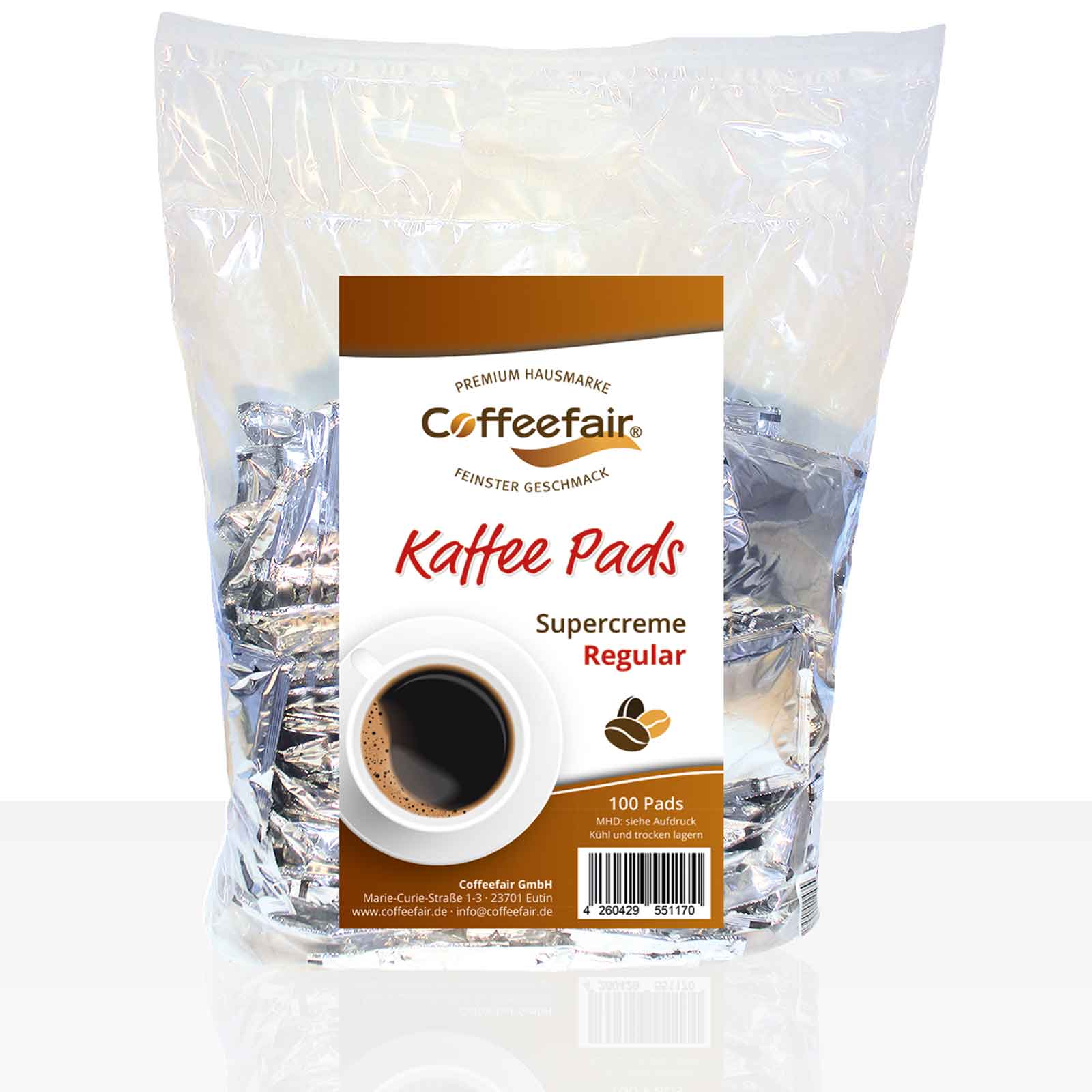 Coffeefair Kaffeepads Supercreme Regular 100 Stk, Pads, Coffeefair Eigenmarken Kaffee  hier bei coffeefair