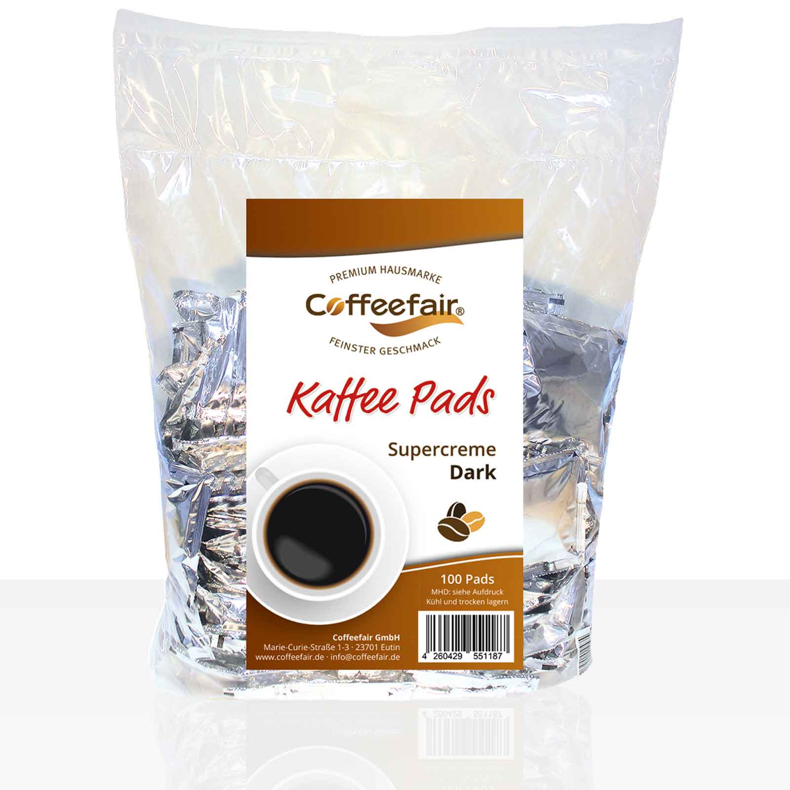 Coffeefair Kaffeepads Supercreme Dark Roast 100 Stk, Pads, Coffeefair Eigenmarken Kaffee  hier bei coffeefair