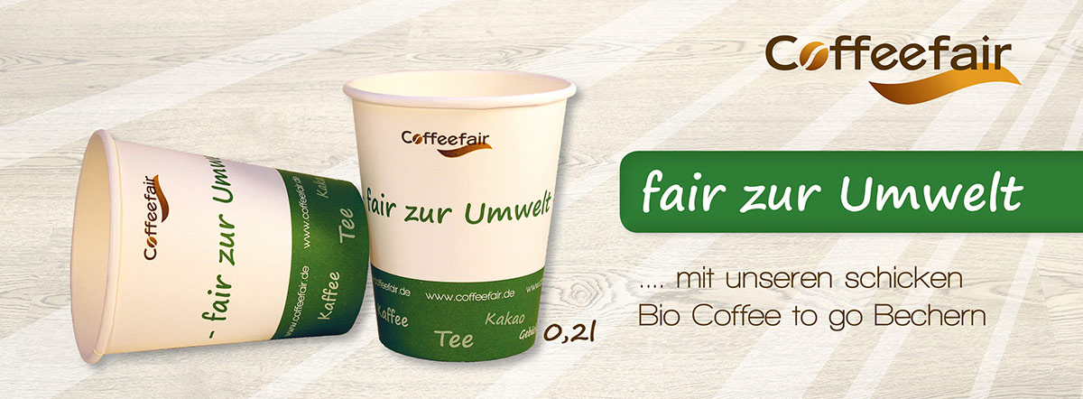 Coffeefair Coffee to go – Hartpapier – Bio-Becher, 0,2l, 1000 Stück, Coffeefair Eigenmarken hier bei coffeefair