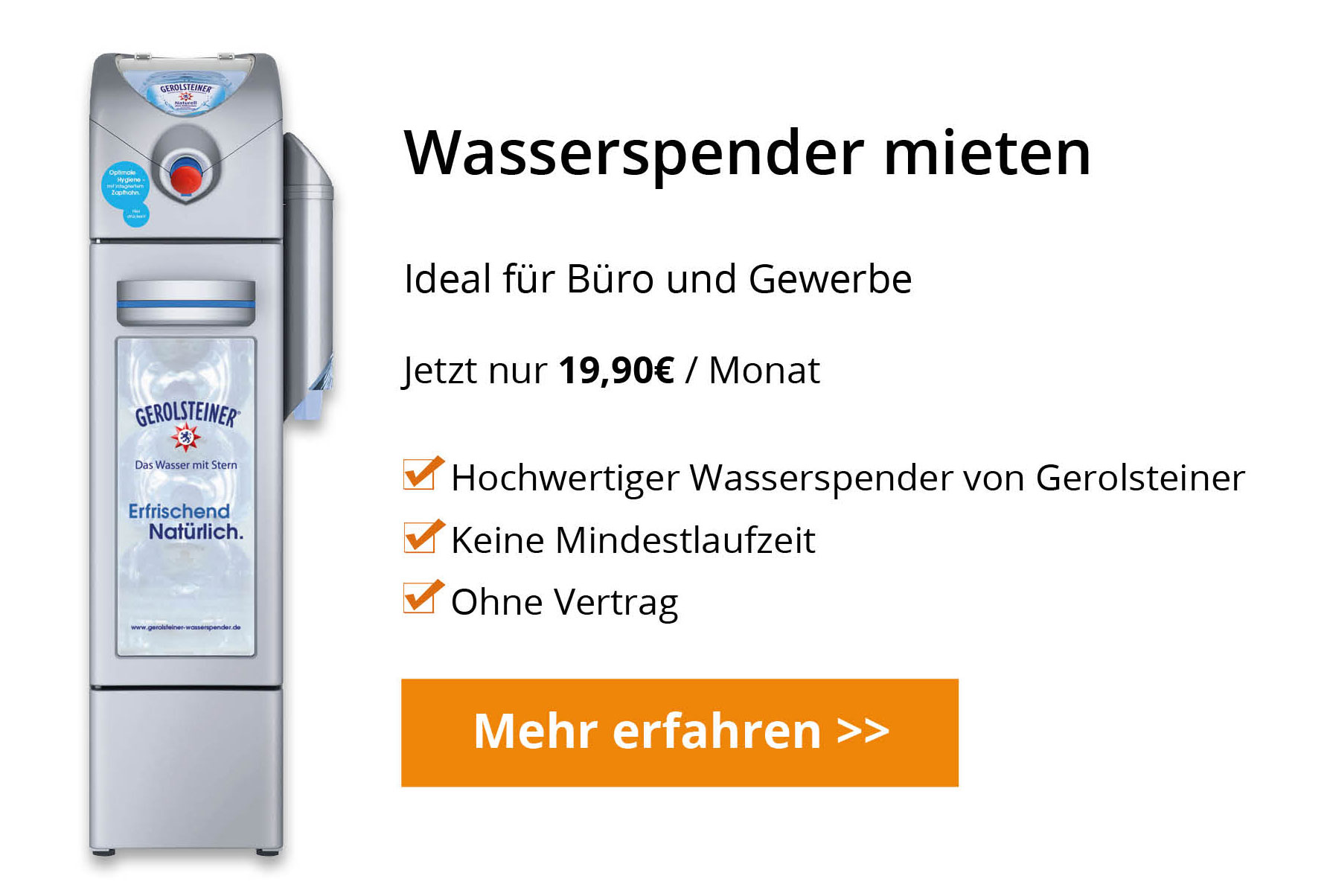Gerolsteiner Wasserspender mieten