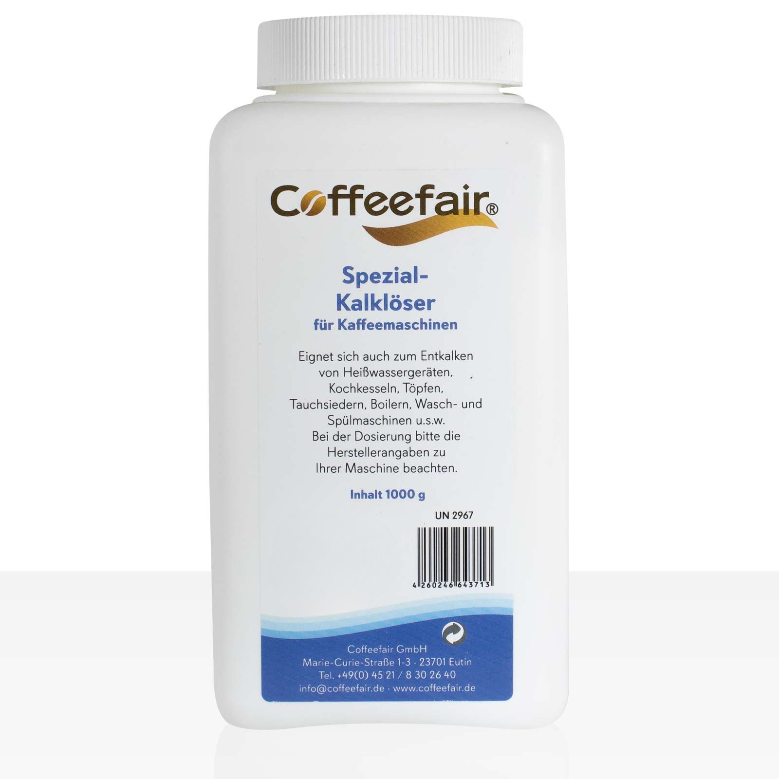 Coffeefair Spezial Kalklöser 1kg Dose, Entkalker-Pulver 1000g 