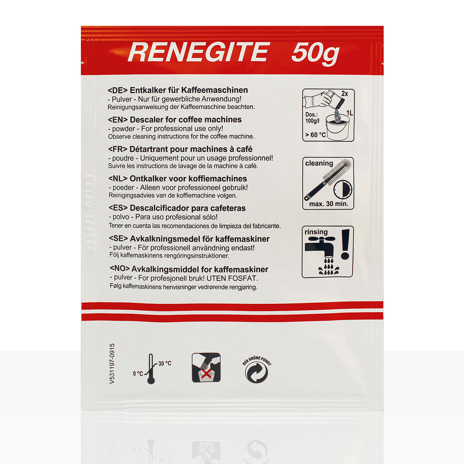 Bonamat Renegite Entkalker-Pulver 15 x 50g Portionsbeutel