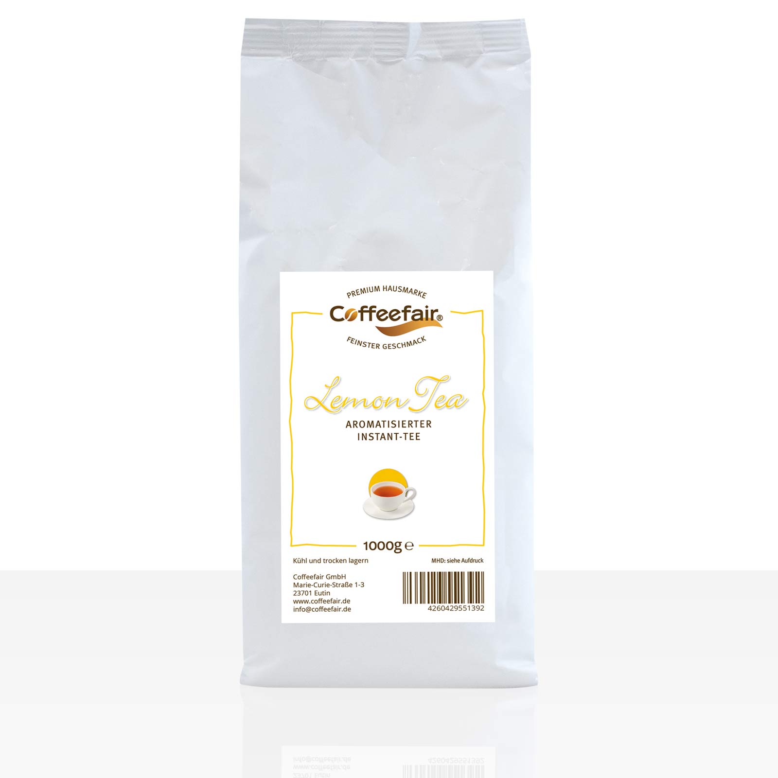 Coffeefair Lemon-Tea 10 x 1kg Instant-Zitronentee, Tee-Pulver