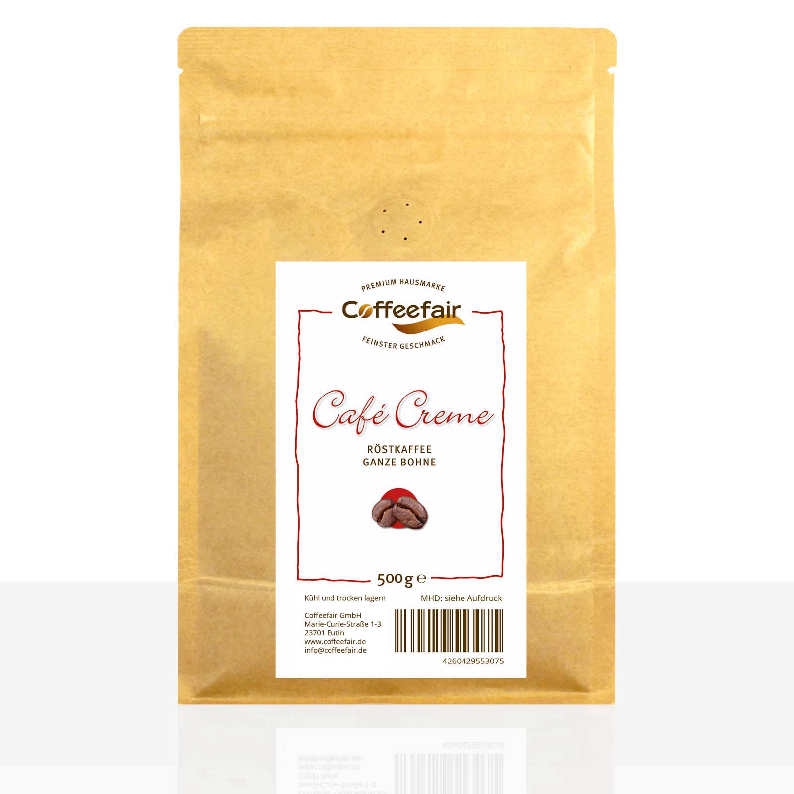 Coffeefair Cafe Creme 10 x 500g ganze Kaffee-Bohnen