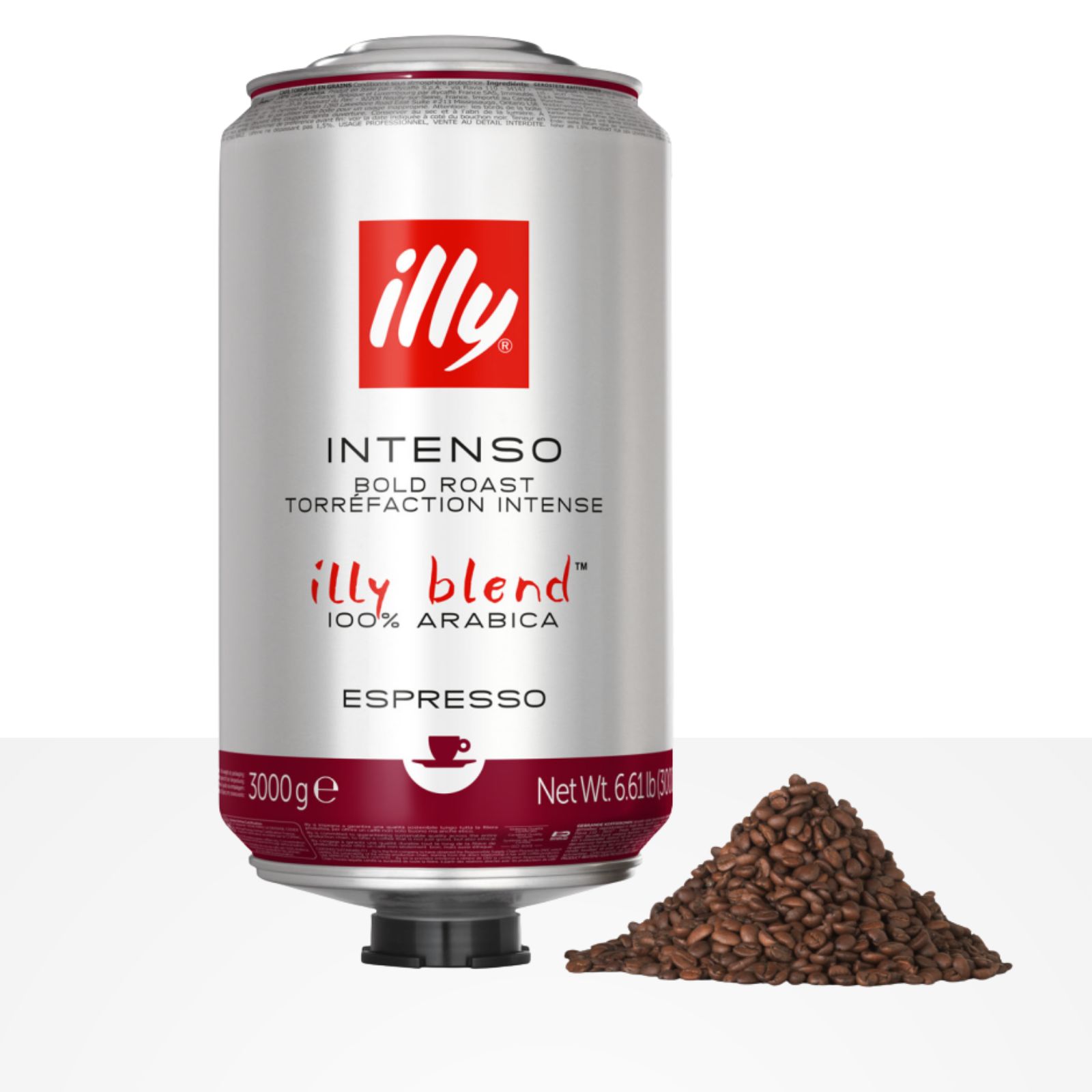 illy Espressobohnen Intenso Dunkle Röstung - 3kg Dose Kaffeebohnen