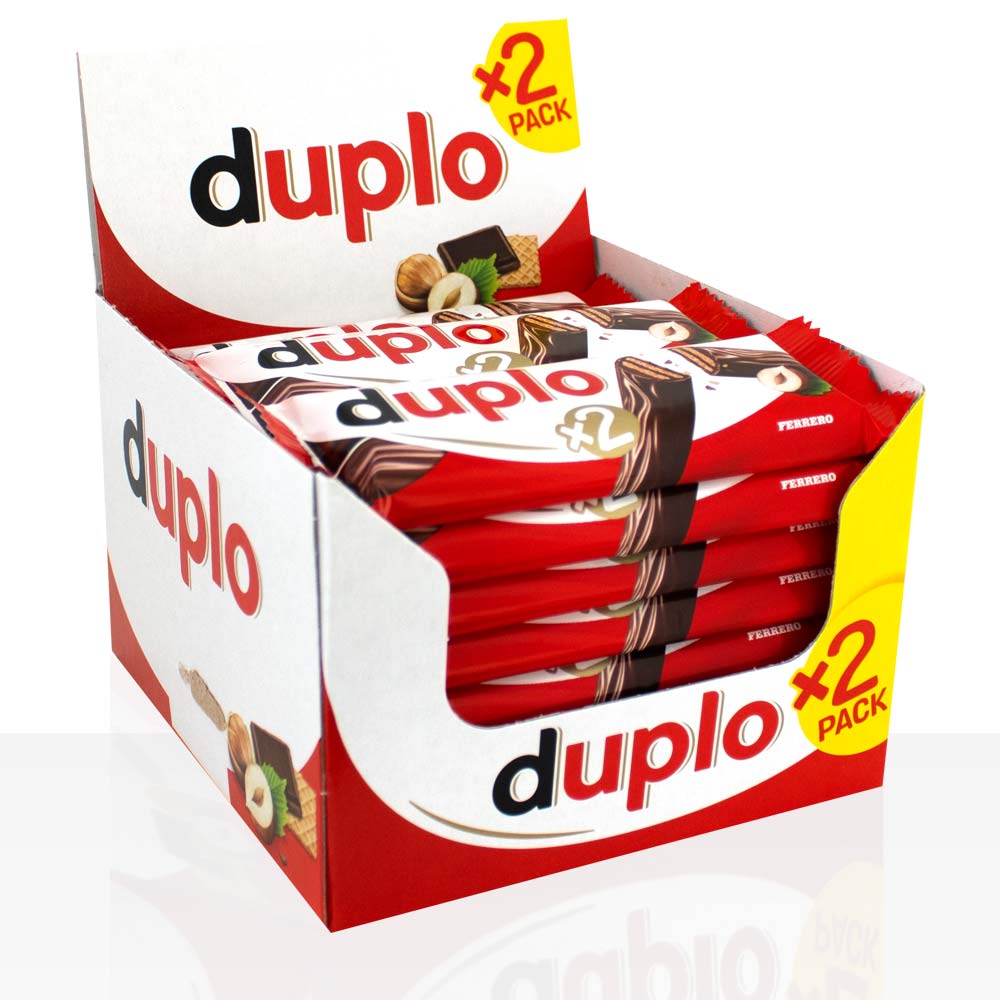 Duplo 2er Riegel 24 x 36,4g Knusprige Haselnuss-Waffelriegel im Vorratspack