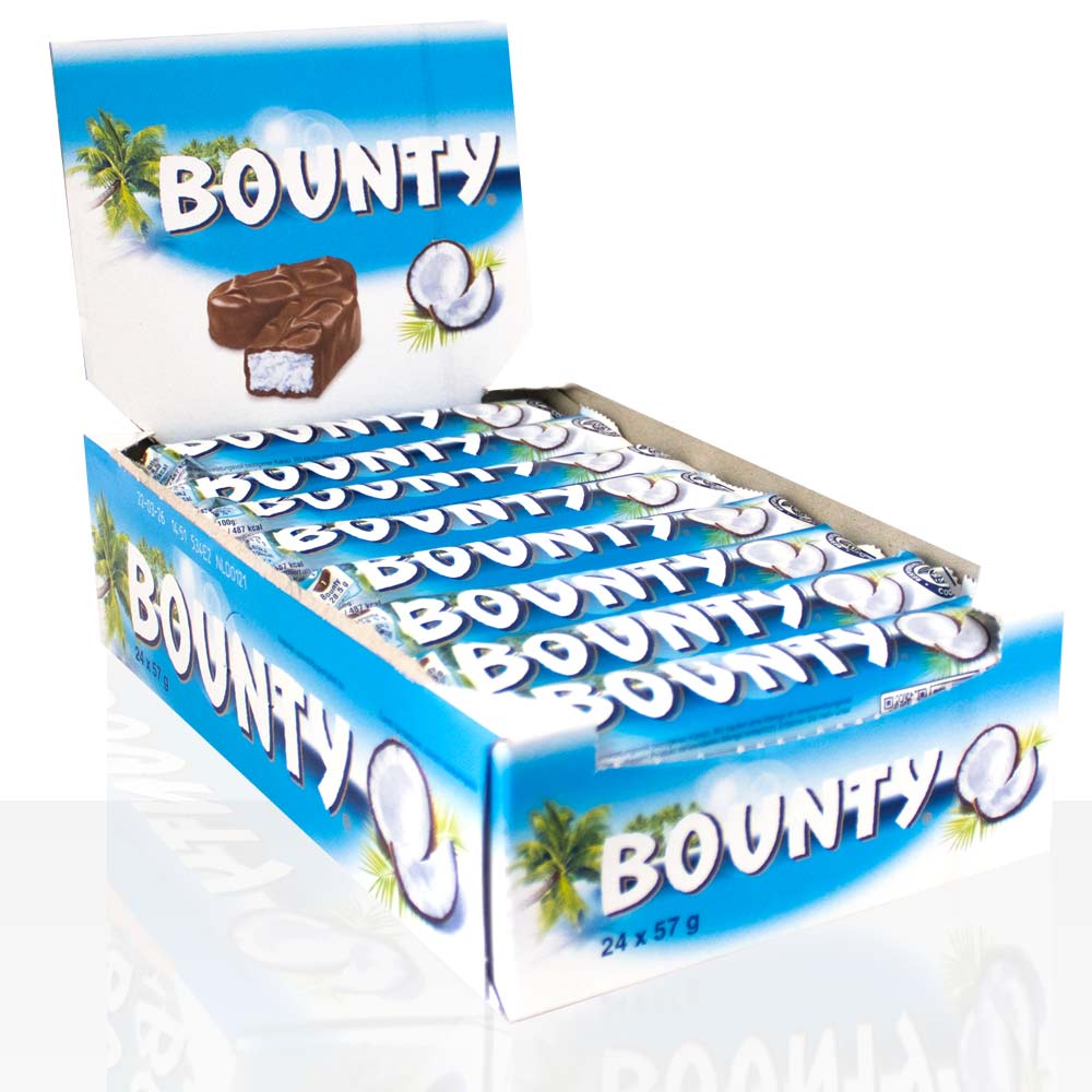 Bounty Riegel 24 x 57g Schokoriegel mit Kokos für Snackautomaten, Kokosnuss