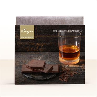 Berger Bio Edelbitter Schokolade mit Rum gef&uuml;llt 100 g – Bild 1