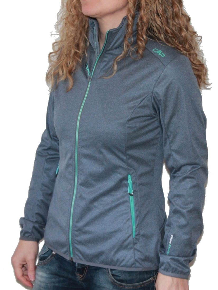 F.LLI Campagnolo CMP Damen Freizeit Wander Softshell Jacke leicht grau