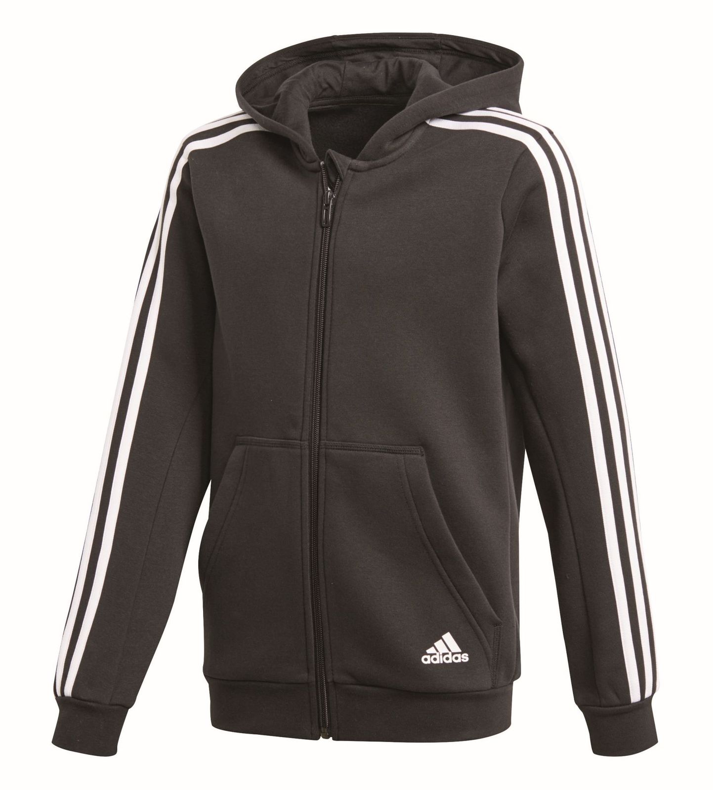 Details about Adidas Performance Kids Sports Jacket ESS 3 Stripes Full Zip Hoodie Black White show original title Details about Adidas Performance Kids Sports Jacket ESS 3 Stripes Full Zip Hoodie Black White show original title