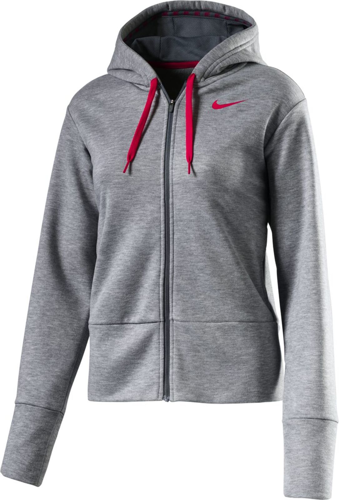 Nike Damen Sport Fitness Kapuzenjacke Sweatjacke NK DRY HOODIE FZ grau Nike Damen Sport Fitness Kapuzenjacke Sweatjacke NK DRY HOODIE FZ grau