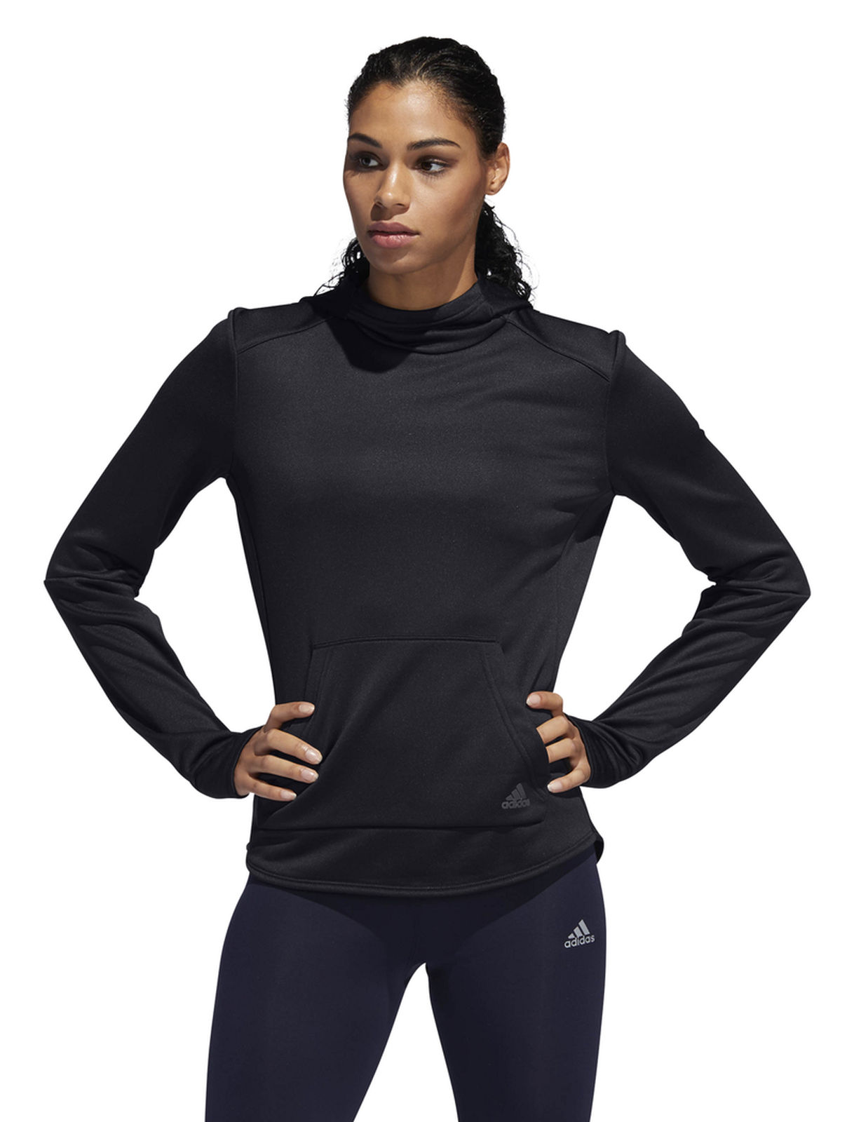Adidas Ladies Performance Run Hoody Own the Run Hoodie adidas Performance WARM HOODIE Kapuzenpullover black