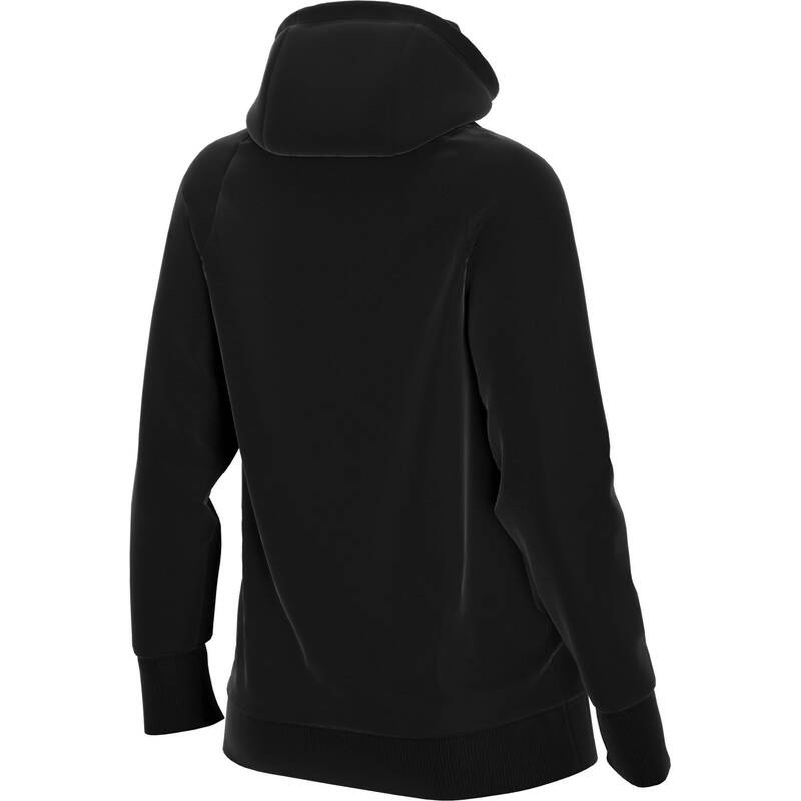 Fitness Nike zu NSW Sweatjacke HOODIE Kapuzenjacke ESSNTL Damen Details FL Sport FZ schwarz thsdQrC