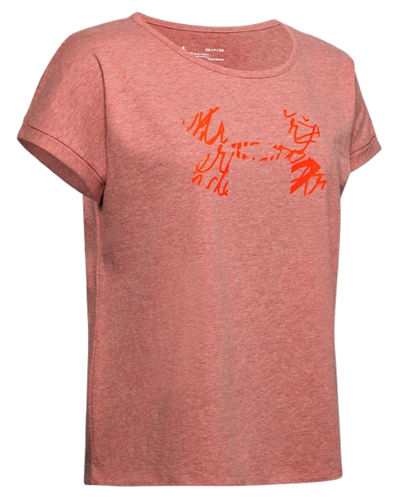 Under Armour Damen Sport-Fitness-T-Shirt Graphic Script Logo Fashion Crew pink