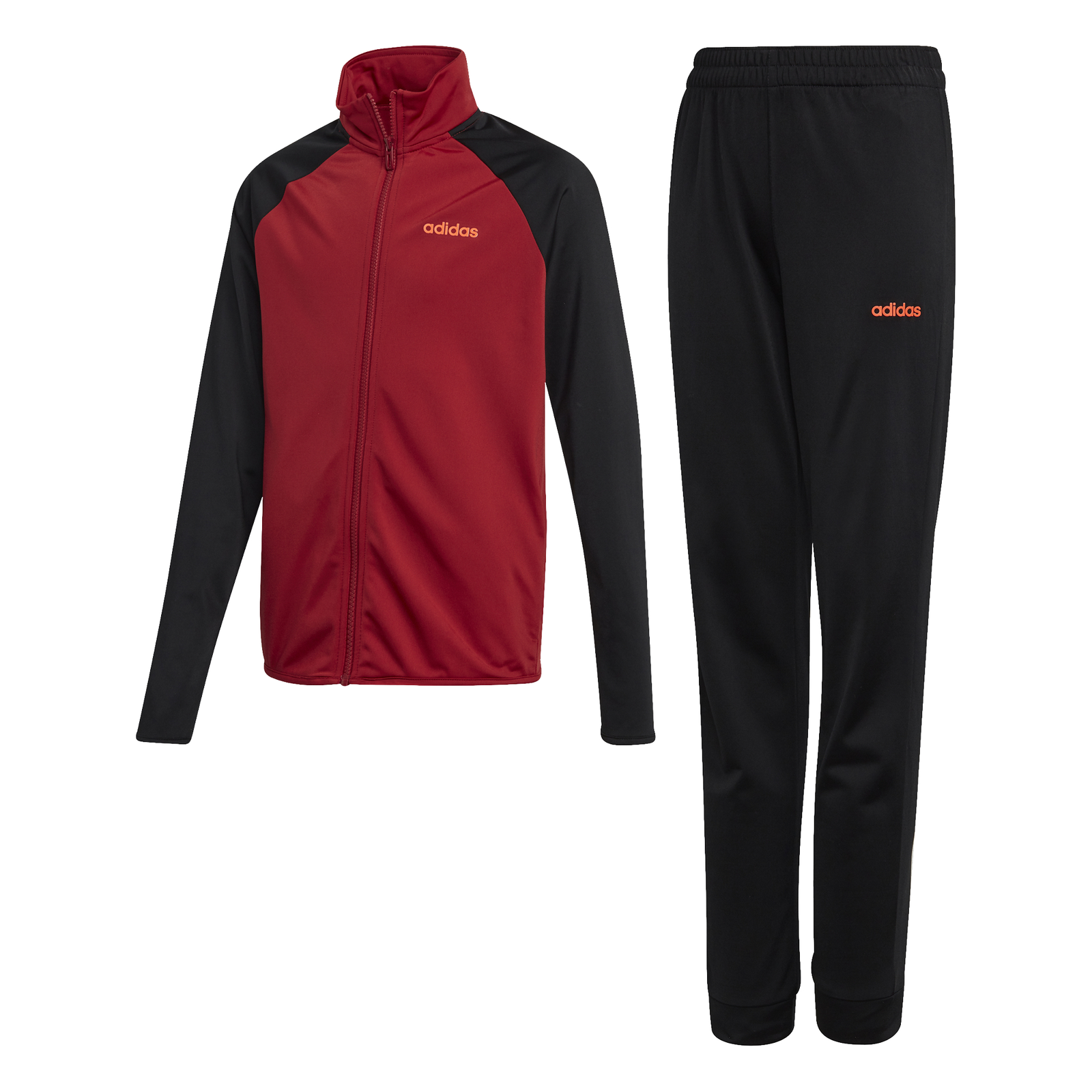 adidas Performance Kinder Sport-Trainingsanzug Tiberio Tracksuit schwarz rot