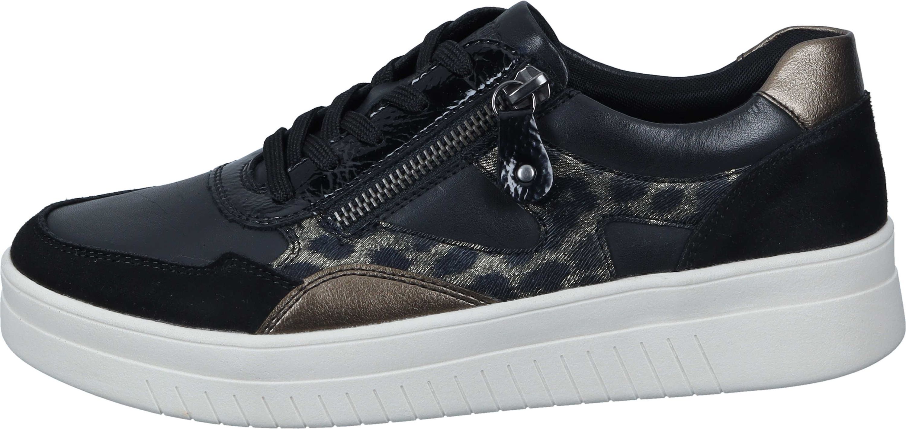 Remonte Damen Sneaker schwarz/metallic