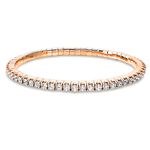 bracelet 18 kt RG, Mehrfachsteinbesatz-band, variable