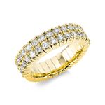 ring 18 kt YG, Mehrfachsteinbesatz-band, variable