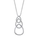 necklace 18 kt WG, with loop at 40 cm