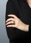Ring 18 kt RG, teils schwarz rhodiniert