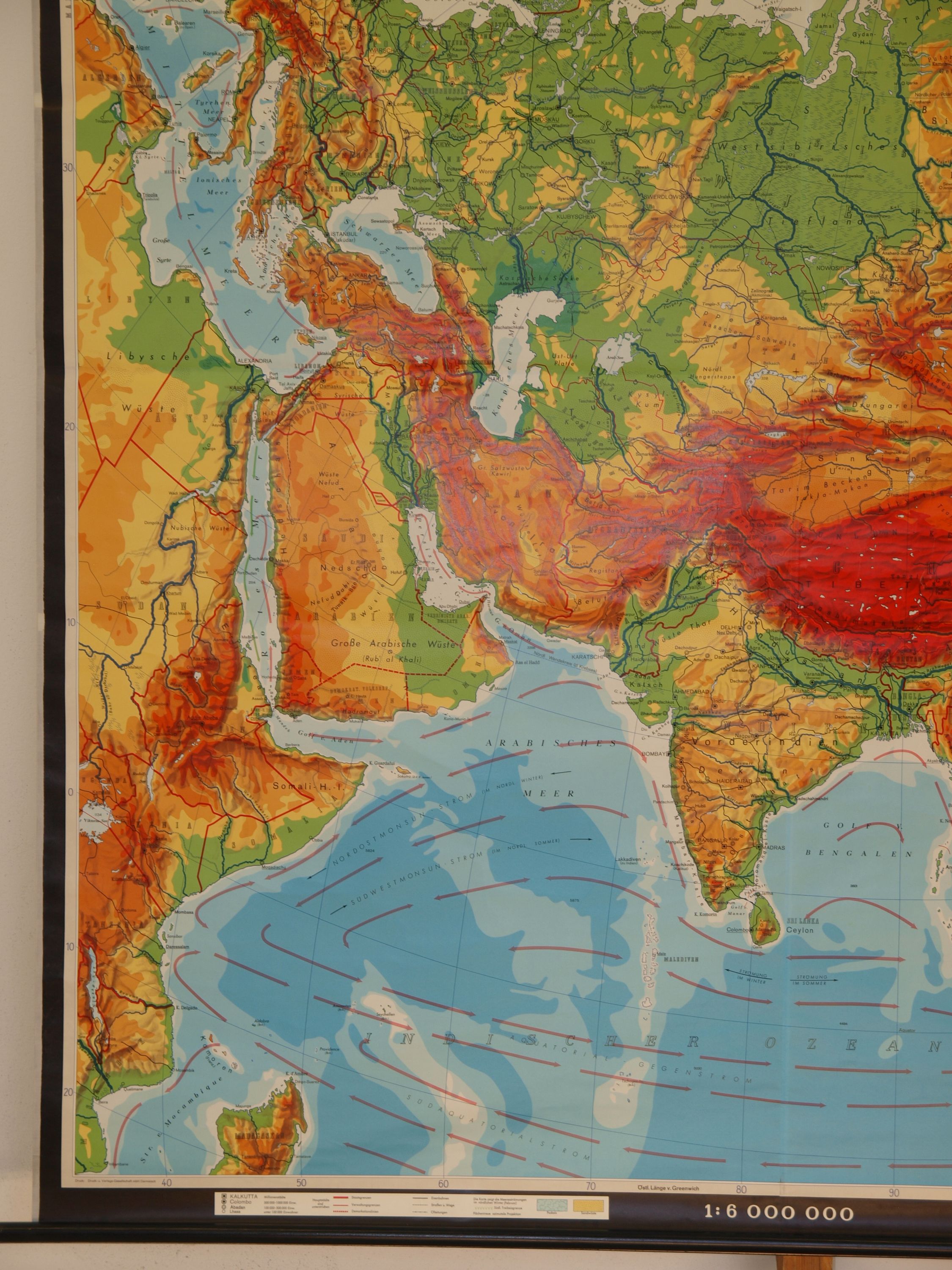 Asien Indien China Japan Indonesien physisch 1974 farbenfrohe