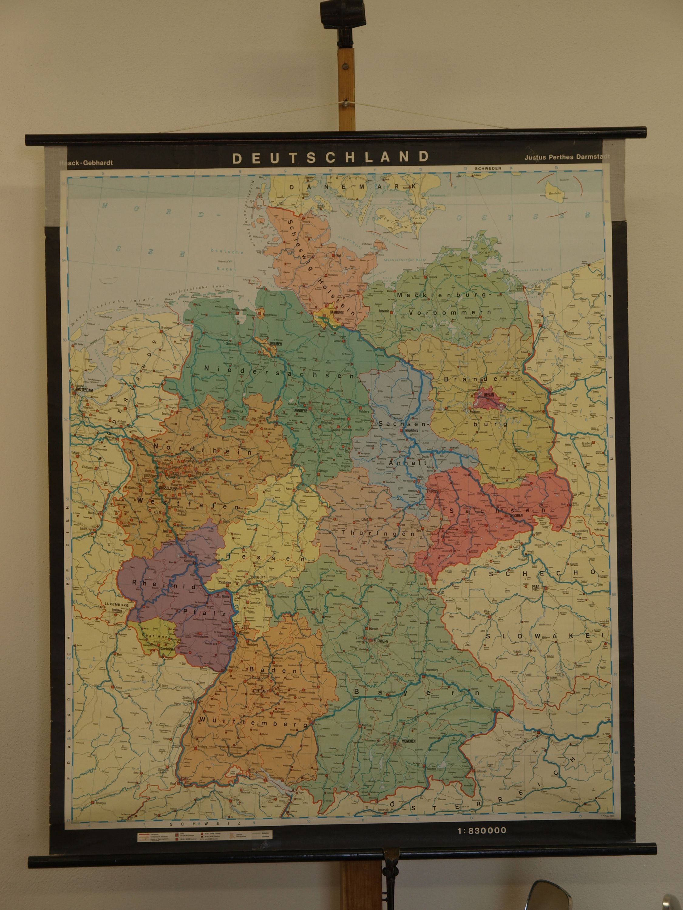 Deutschland politisch BRD + ex DDR alle Bundesländer Berlin 1990
