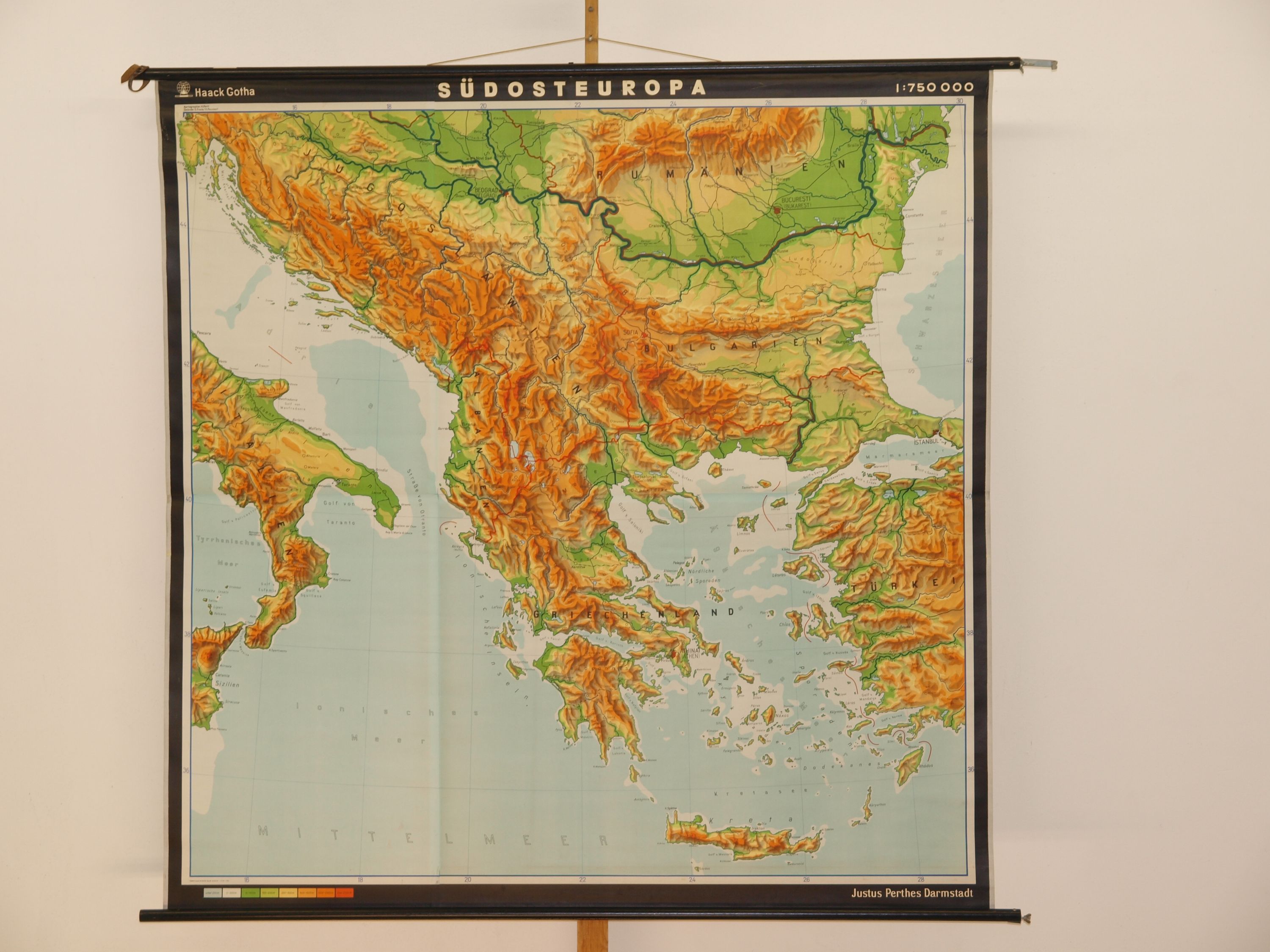 Südosteuropa physisch Donaudelta Bulgarien Albanien Griechenland Ägäis ...