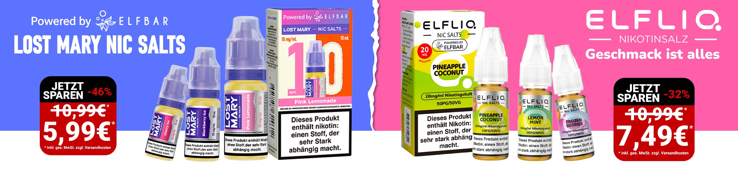 Lost Mary & Elfliq Liquids