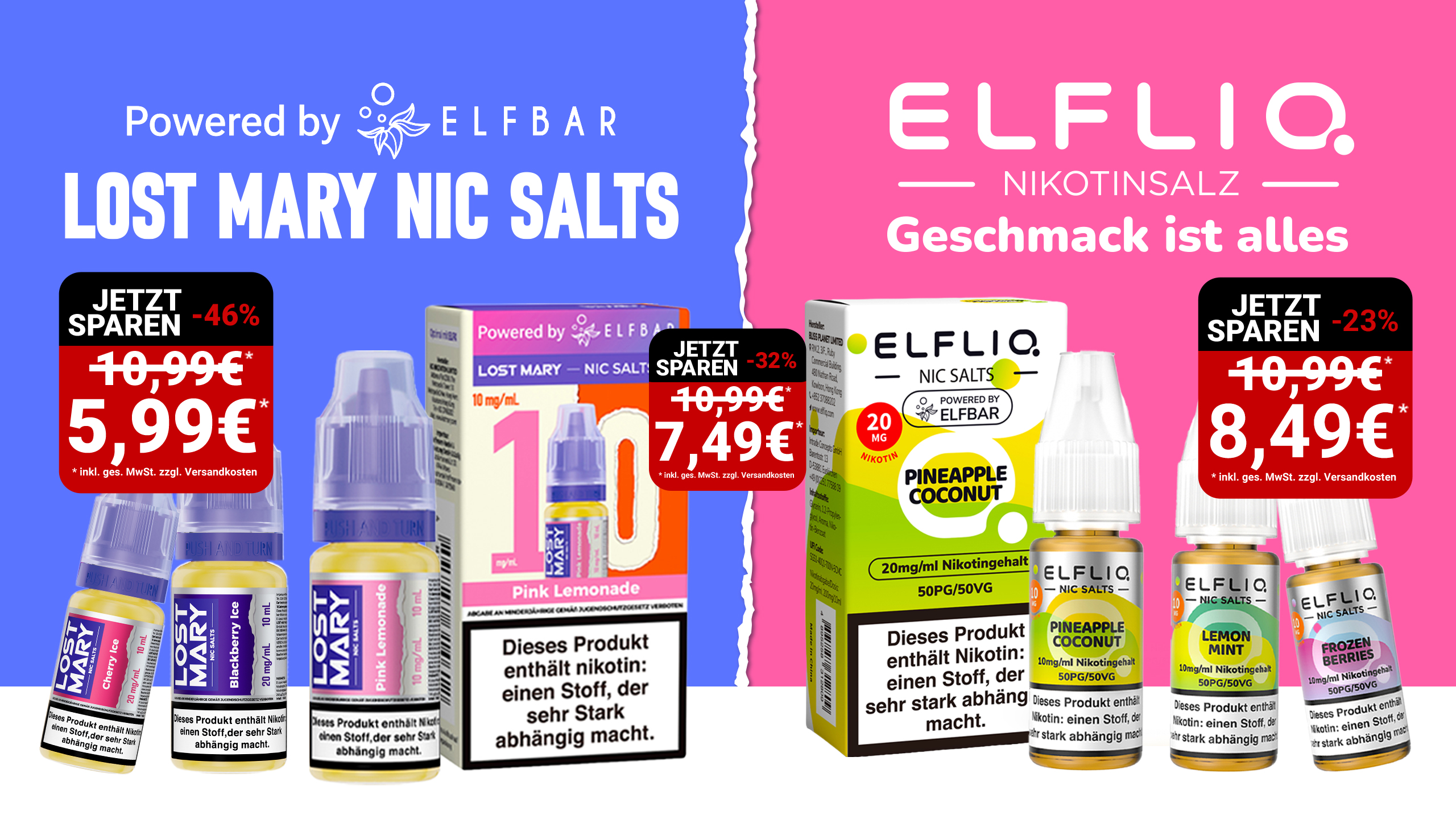 Lost Mary & Elfliq Liquids Mobile