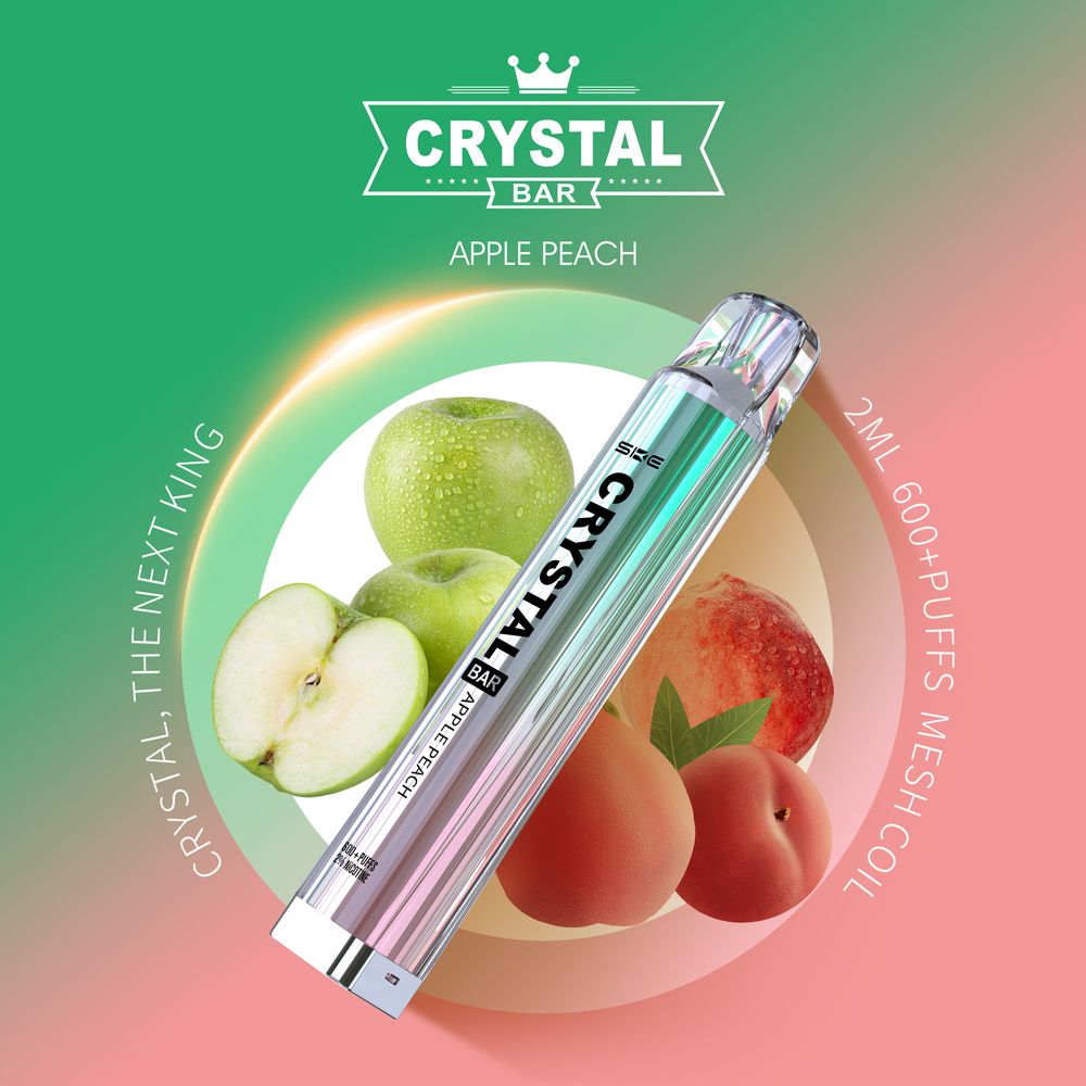 SKE Crystal Bar 600 Apple Peach 2% Nikotin |