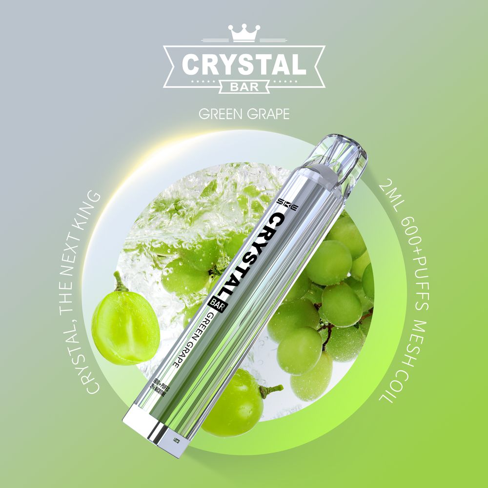 SKE Crystal Bar 600 Green Grape 2% Nikotin |